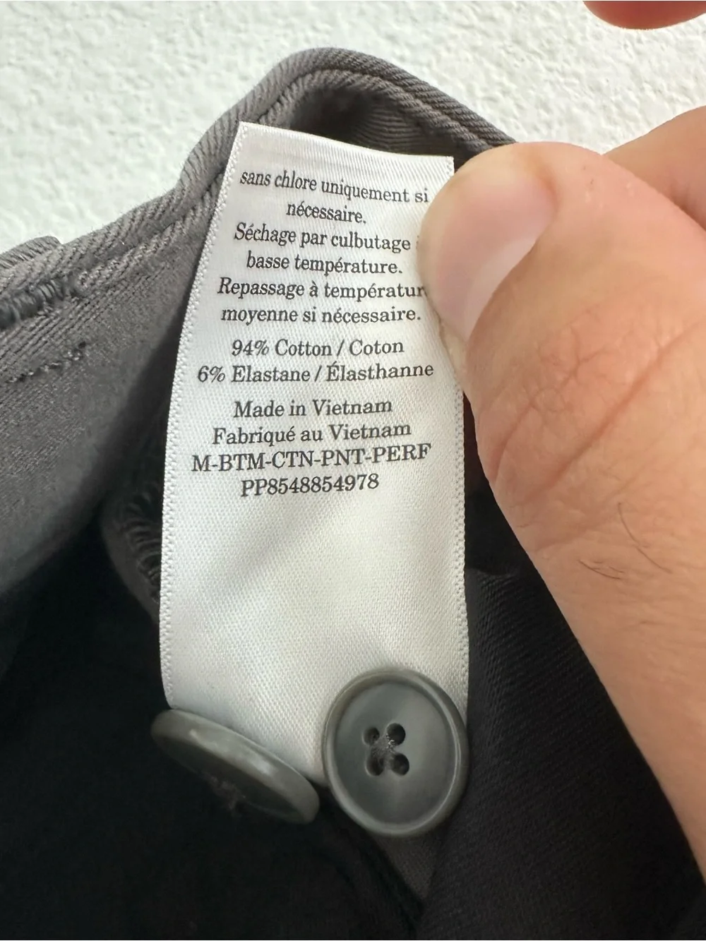 Everlane The Performance Chino‎ Pant Slim in Slate Grey Size: 33x30, NWT